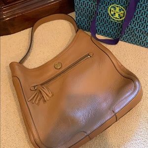 Tory Burch soft brown leather shoulder bag!